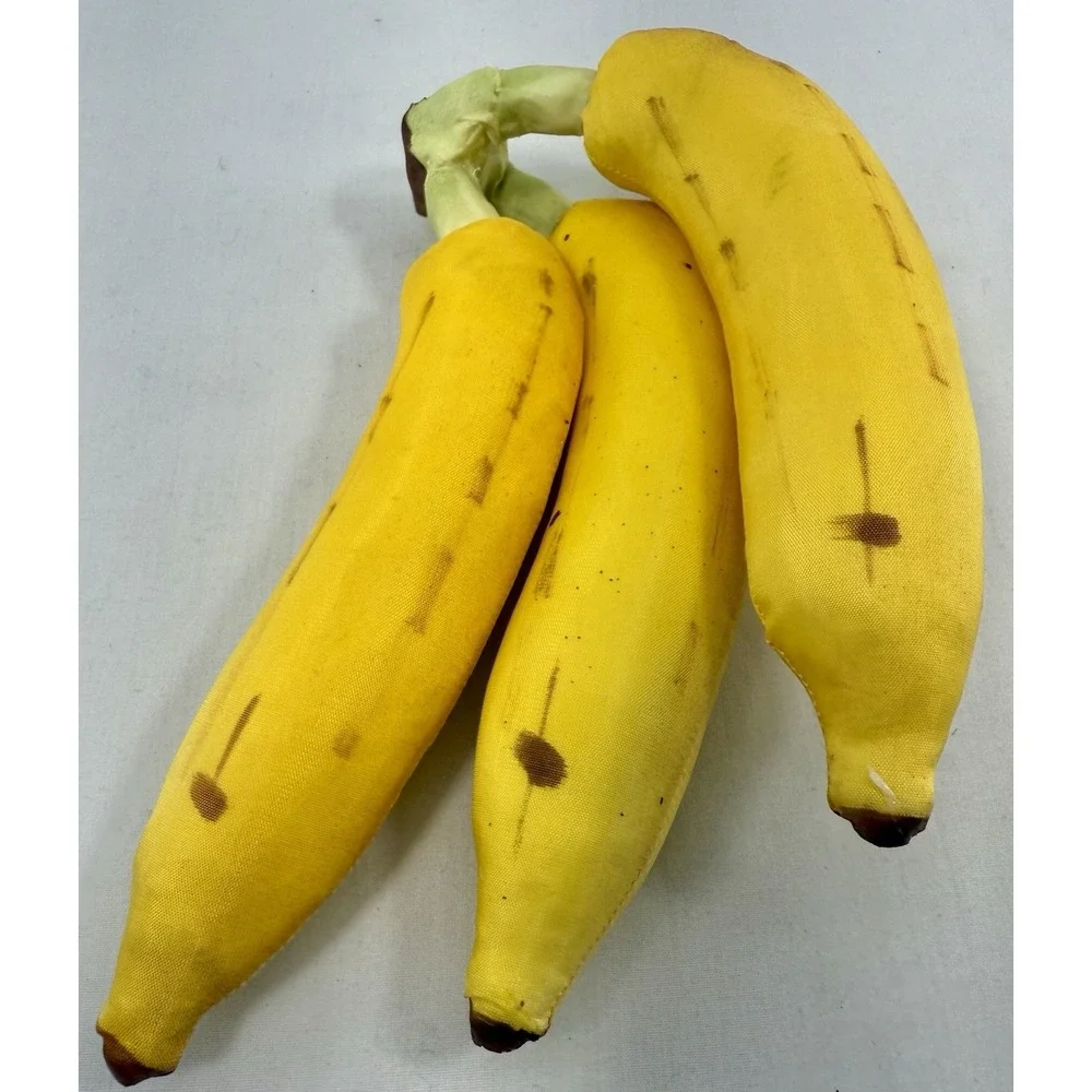 Vintage Fabric Fruit Set‎ Bananas Grapes Orange Decor Kitchen Display Photo Prop